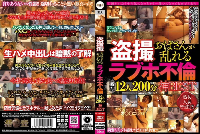 盗撮 おばさんが乱れる ラブホ不倫 激写12人200分 神BEST